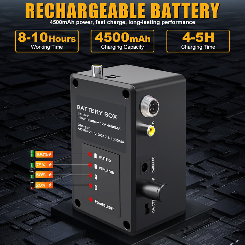 Powerwill L09D2 Sewer Inspection Camera – DVR, Self-Leveling, 9" IPS Monitor
