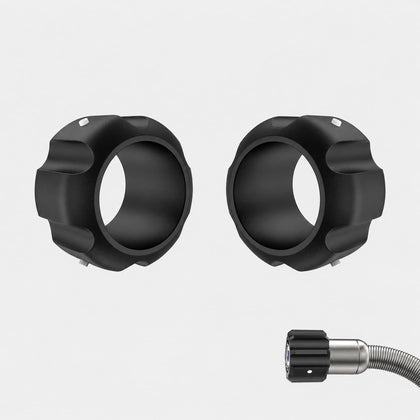 Powerwill Black Sewer Camera Head Protective Cover for 22mm and 23mm Probes, 2PCS image 1