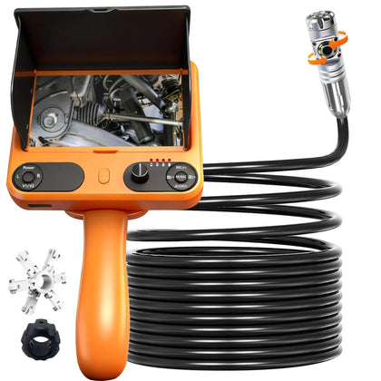 Powerwill M0702 Borescope Camera with Light 360° Rotating Dual - Cameras, IP68, 6MM Cable 16Ft - PowerwillPWM0702-5M-DVR-DC1-16G-B-F