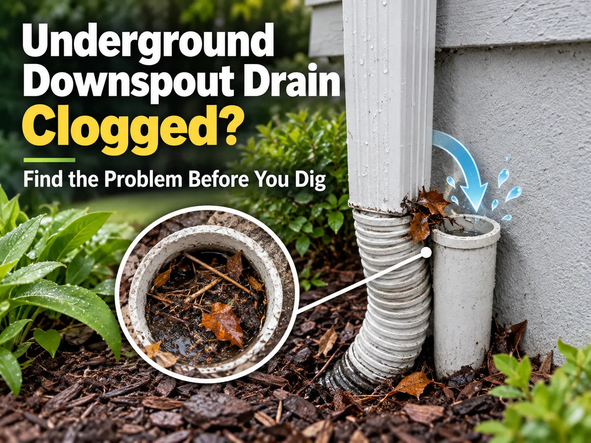 Underground Downspout Drain Clogged? Find the Problem Before You Dig