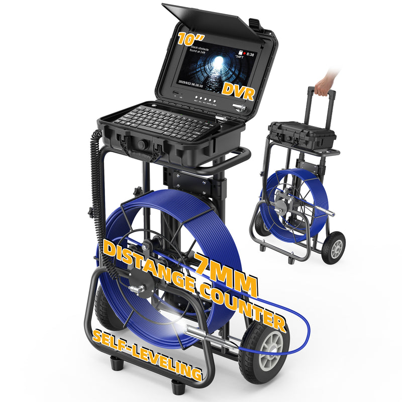 10-inch Sewer Camera with 98.4ft with 512Hz Locator| 10DZ
