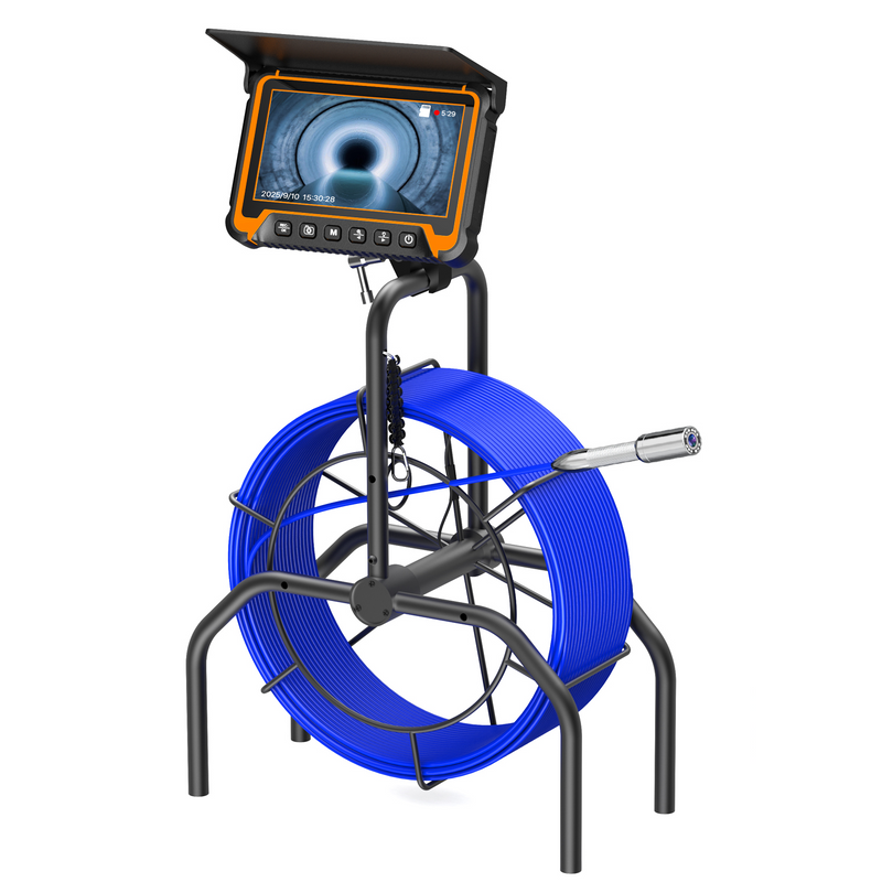 7-inch Sewer Camera with  98.4ft with 512Hz Locator, DVR, Self Leveling|  7DA