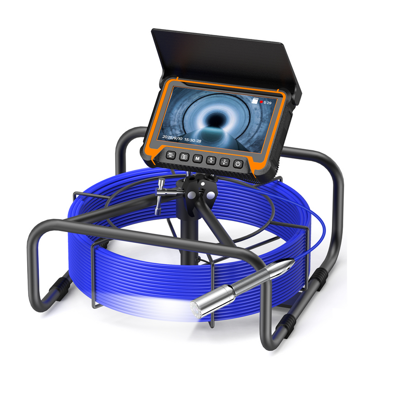 7-inch Sewer Camera with  100ft with 512Hz Locator, DVR, Self Leveling|  7DVE