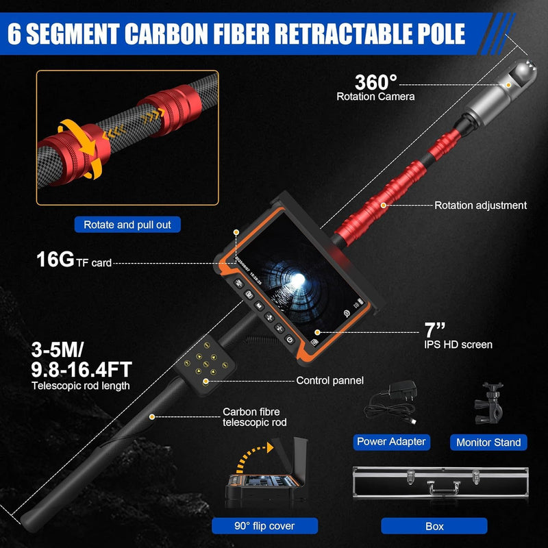 Powerwill M0700 telescopic articulating borescope product image 4