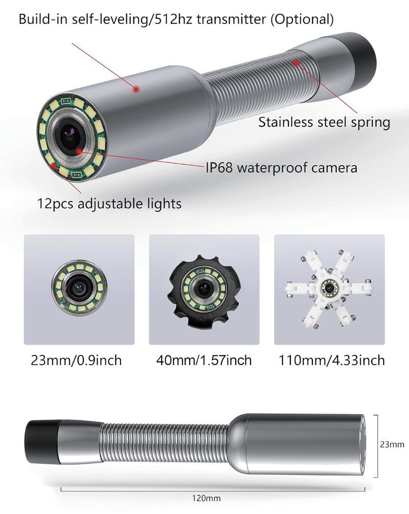 104mm Center Guide Wheel for 22mm/23mm Sewer Cameras