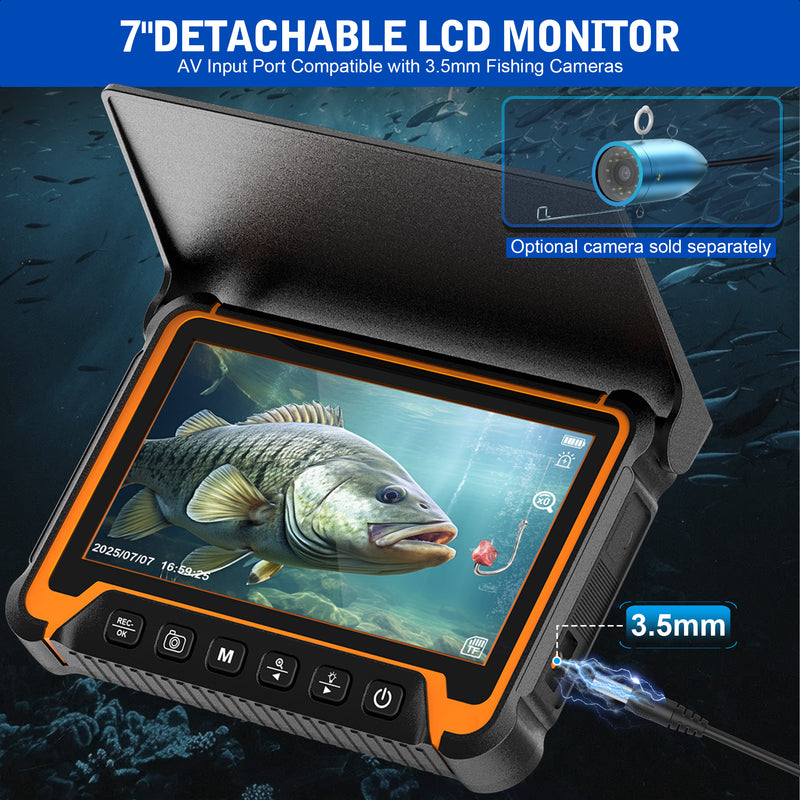 7-inch Sewer Camera with  100ft with 512Hz Locator, DVR, Self Leveling|  7DVE