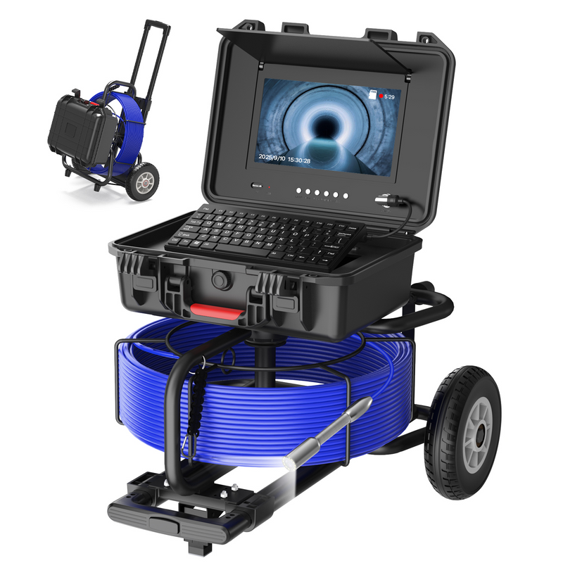Powerwill 10DX1 Sewer Inspection Camera – 512Hz Locator, Self-Leveling, 246ft Cable