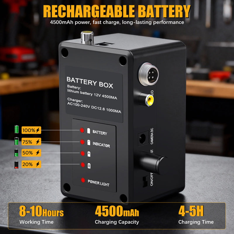 Powerwill L09D1 Sewer Inspection Camera – DVR, Self-Leveling, 9" IPS Monitor