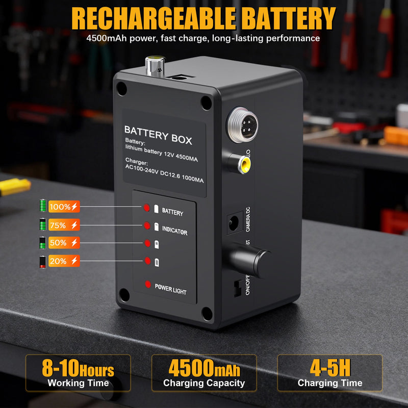 Powerwill L09D2 Sewer Inspection Camera – DVR, Self-Leveling, 9" IPS Monitor
