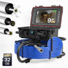 Powerwill L09D2 Sewer Inspection Camera – DVR, Self - Leveling, 9" IPS Monitor - PowerwillPWL09D2-20M-DVR-7C-512T-ZK-32G-BL
