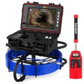 Powerwill L09D2 Sewer Camera – DVR, Meter Marking, Self-Leveling, 512Hz Locating Kit, 9" IPS Monitor, 200ft Cable