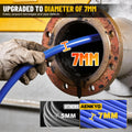 Powerwill PW10DZ upgraded 7mm push cable entering a drain pipe
