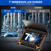 Powerwill 7DA Sewer Inspection Camera – 512Hz Locator, Self - Leveling, 7" IPS Monitor