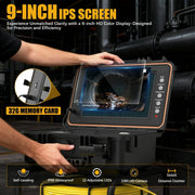 Powerwill L09D1 Sewer Inspection Camera – DVR, Self - Leveling, 9" IPS Monitor - PowerwillPWL09D1-20M-DVR-5C-ZK-32G-Y
