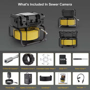 Powerwill L09D1 Sewer Inspection Camera – DVR, Self-Leveling, 9" IPS Monitor - Powerwill9