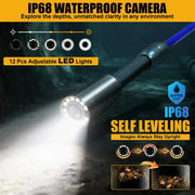 Powerwill L09D2 Sewer Inspection Camera – DVR, Self - Leveling, 9" IPS Monitor - PowerwillPWL09D2-20M-DVR-7C-512T-ZK-32G-BL