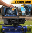Powerwill L09D2 Sewer Inspection Camera – DVR, Self - Leveling, 9" IPS Monitor - PowerwillPWL09D2-20M-DVR-7C-512T-ZK-32G-BL