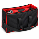 Powerwill PW001 open black and red locator carrying bag showing an accessory inside