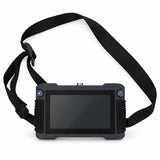 Powerwill PW002 water leak detector display unit with shoulder strap on a white background