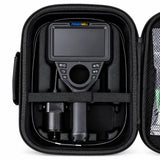 Powerwill PW506 4-way articulating borescope secured inside an open fitted carrying case