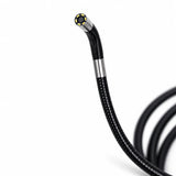 Powerwill PW506 4-way articulating borescope camera tip close-up showing lens and surrounding LEDs