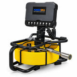 Powerwill PW7D8 sewer inspection camera side angle with monitor cover closed and camera probe
