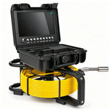 Powerwill PW9D6 sewer inspection camera opposite side view with open monitor case