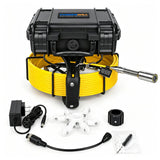 Powerwill PW9D6 sewer inspection camera with closed case, charger, camera guides and connection cable