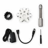 Powerwill PW9D8 sewer camera accessory set with probe, camera guides, charger, cable and screwdriver